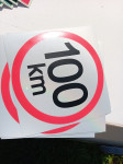 Nalepka 100 km nova, novo 5€