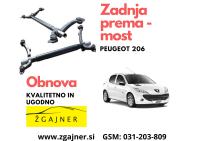 Zadnja prema-most Peugeot 206 Obnova + demontaža-montaža