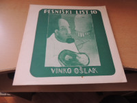 PESNIŠKI LIST 10 VINKO OŠLAK ZALOŽILA LIPA / ZTT TRST 1972
