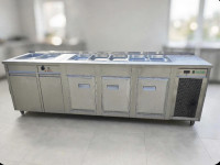 HLADILNO - GRELNI DELOVNI PULT - INOX - 310 cm