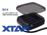 XTAR BC4 polnilnik za 1.5V Li-Ion / 1.2V NiMh AA in AAA