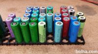 Baterije 18650 različne rabljene, testirane, izmerjena kapaciteta