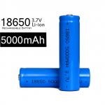 Li ion polnilna baterija 3.7 V, 5000 mAh 18650 ( 2 kosa )