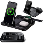 3v1 hitri brezžični polnilnik za ure telefone in slušalke  3.0 15W USB