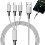 3v1 USB kabel za telefon Lightning kabel iPhone Micro USB 120cm