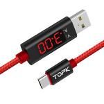Kabel USB - USB C, AC27, 3A, 1m, rdeč