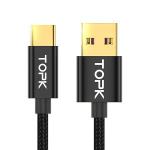 Kabel USB-USB C, AN11, 3A, 1m, črn