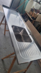 INOX DELOVNA POVRŠINA  S KORITOM 1930x600 mm