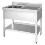 INOX KORITA ODPRTA Z SPODNJO POLICO GLOBINE 700 ALI 600mm