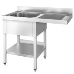 INOX KORITA Z PREVISOM ZA POMIVALNI STROJ 600 ALI 700mm