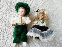 Porcelanasta punčka in fantek, viš.17 in 21 cm
