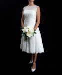 Poročna obleka Bianco Evento (št. 34/36) - srednje dolga