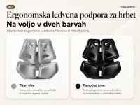 Ergonomska ledvena opora BKT 456,8 × 163,9 × 473,3 mm