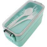 Prenosna lunch box posoda za hrano 750ML + pribor zelena