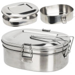 Turistična 3 delna inox lunch box posoda za hrano in kuhanje 900ml