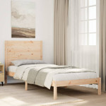 vidaXL Daljši posteljni okvir brez vzmetnice 90x210 cm trden les