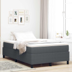 vidaXL Platforma postelja Temno siva 120 x 200 cm Žametna tkanina