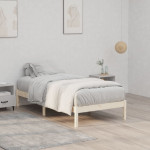 vidaXL Posteljni okvir brez vzmetnice 100x190 cm trdna borovina