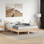 vidaXL Posteljni okvir brez vzmetnice 160x200 cm trdna borovina