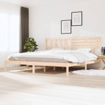 vidaXL Posteljni okvir brez vzmetnice 180x200 cm trdna borovina