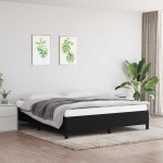 vidaXL Posteljni okvir brez vzmetnice črn 160x200 cm blago