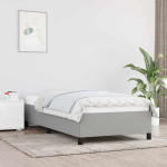 vidaXL Posteljni okvir brez vzmetnice svetlo siv 90x190 cm blago