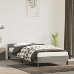 vidaXL Posteljni okvir brez vzmetnice svetlo siv 90x200 cm žamet