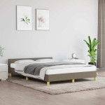 vidaXL Posteljni okvir brez vzmetnice taupe 140x200 cm blago