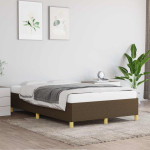 vidaXL Posteljni okvir brez vzmetnice temno rjav 120x200 cm blago