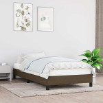 vidaXL Posteljni okvir brez vzmetnice temno rjav 90x190 cm blago
