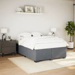 vidaXL Posteljni okvir brez vzmetnice temno siv 140x190 cm žamet