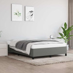 vidaXL Posteljni okvir brez vzmetnice temno siv 140x200 cm tkanina
