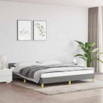 vidaXL Posteljni okvir brez vzmetnice temno siv 160x200 cm blago