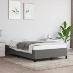 vidaXL Posteljni okvir brez vzmetnice temno siva 120x190 cm blago