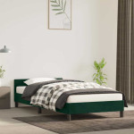 vidaXL Posteljni okvir brez vzmetnice temno zelen 90x200 cm žamet