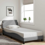 vidaXL Posteljni okvir Dover svetlo siv 80x200 cm blago