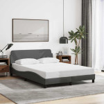 vidaXL Posteljni okvir Dover temno siv 120x200 cm blago
