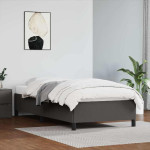 vidaXL Posteljni okvir siv 90x200 cm umetno usnje