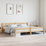 vidaXL Posteljni okvir iz trdne borovine 200x200 cm