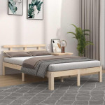 vidaXL Posteljni okvir iz trdnega lesa 140x190 cm