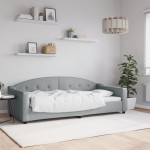 vidaXL Raztegljiva postelja svetlo siva 90x200 cm blago