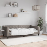 vidaXL Raztegljiva postelja taupe 90x200 cm blago
