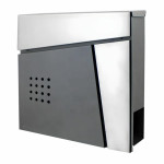 Nabiralnik z režo za časopis antracit in inox mod.51 370x370x105mm