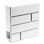 POŠTNI NABIRALNIK BELE BARVE 2 Z REŽO ZA ČASOPIS