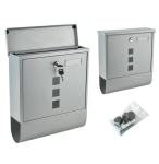 Poštni nabiralnik srebrn + predal za časopis