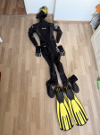 Potapljaška oprema,neopren,BSD, regulator, računalnik, svetilka, MARES
