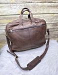 Usnjen leather  satchel lap top bag