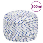 vidaXL Vrv za čoln bela 10 mm 500 m polipropilen
