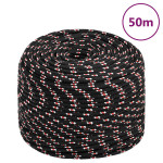 vidaXL Vrv za čoln bela 8 mm 50 m polipropilen