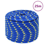 vidaXL Vrv za čoln moder 14 mm 25 m polipropilen